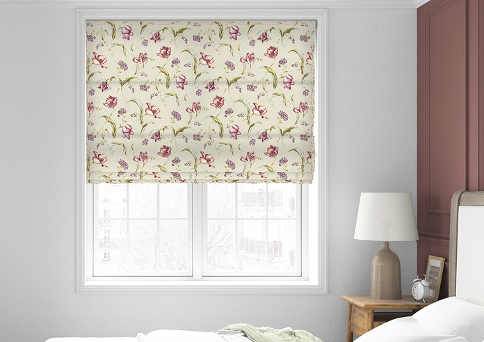 Tulipa, Soft Red - Roman Blind - Image 3